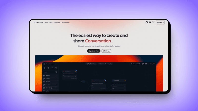 Langflow 项目示例图片