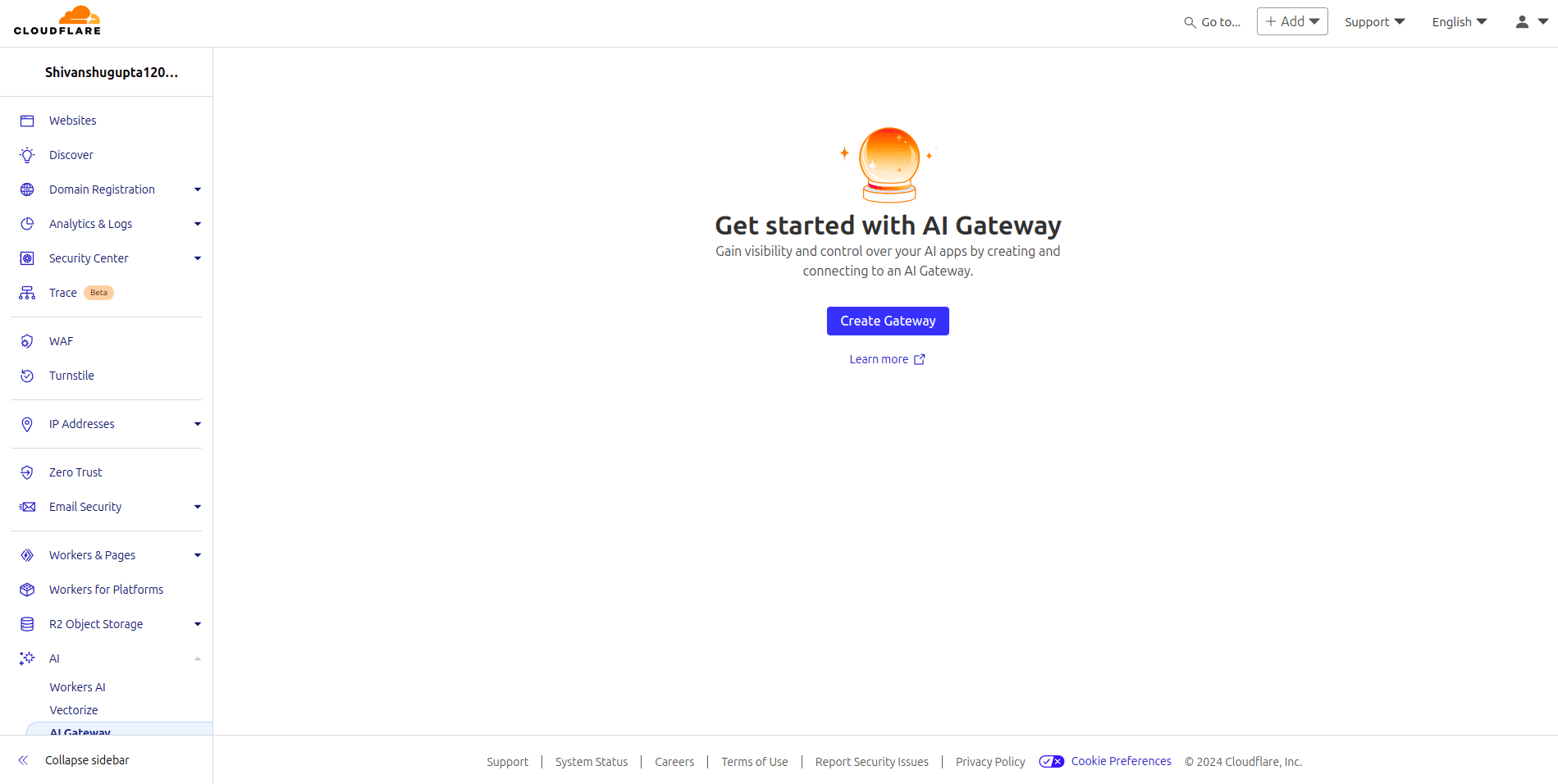 Cloudflare 仪表盘截图：https://dash.cloudflare.com/