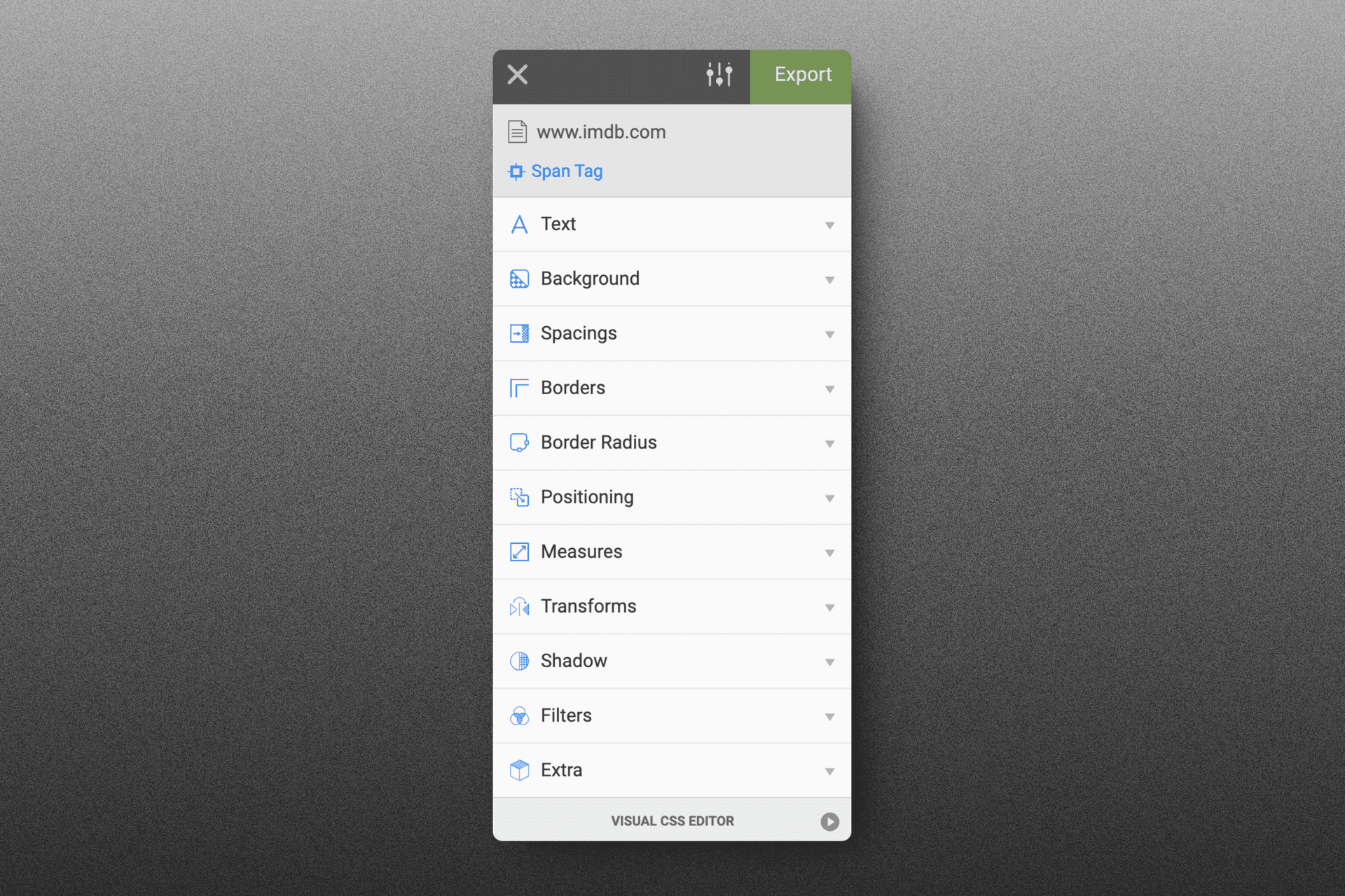Visual CSS Editor