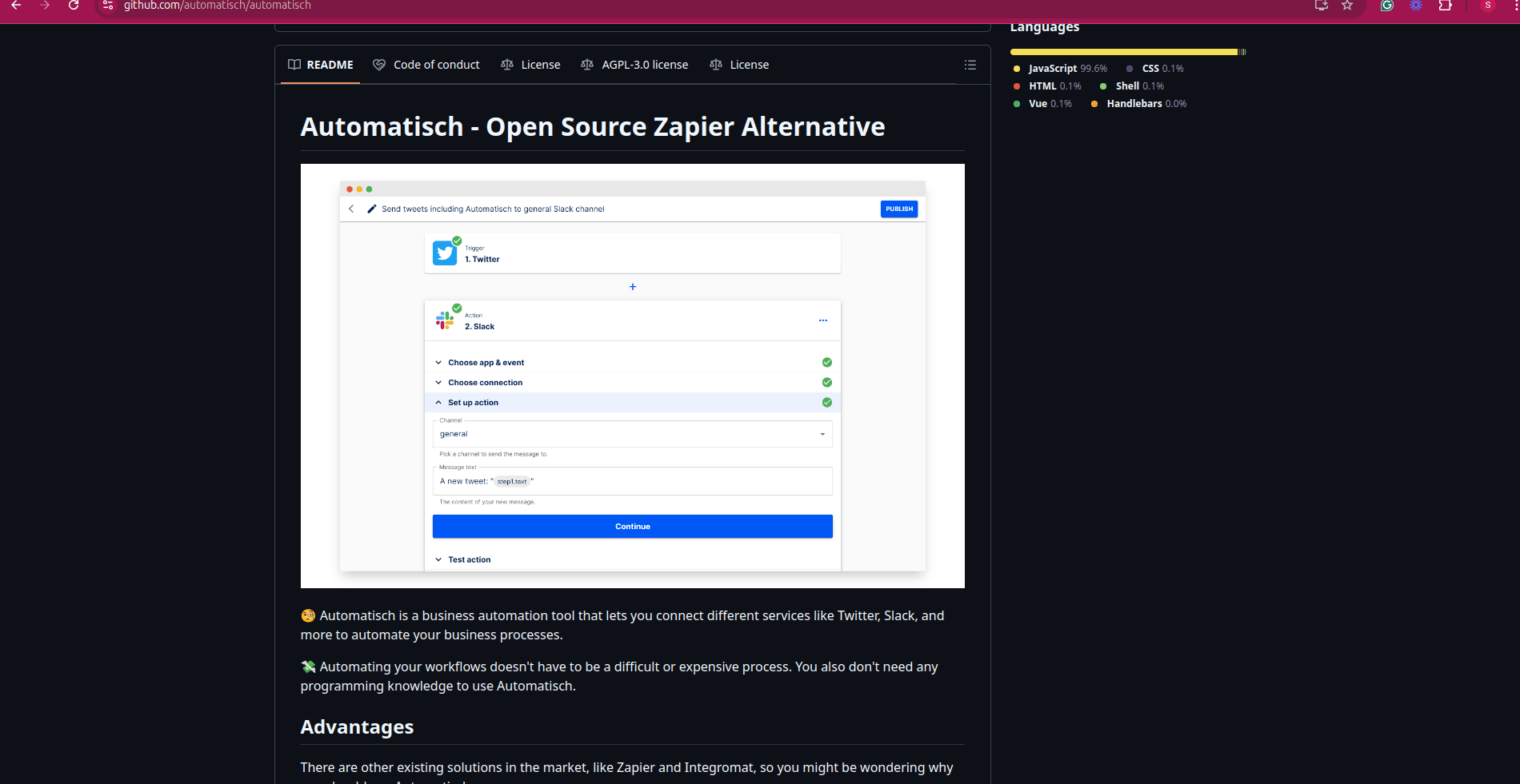 网站截图: https://github.com/automatisch/automatisch